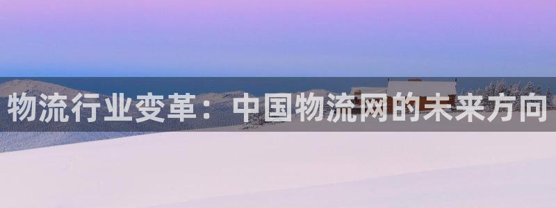 ,优游国际注册登录流程：物流行业变革